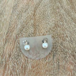 Tous bear and pearl earrings